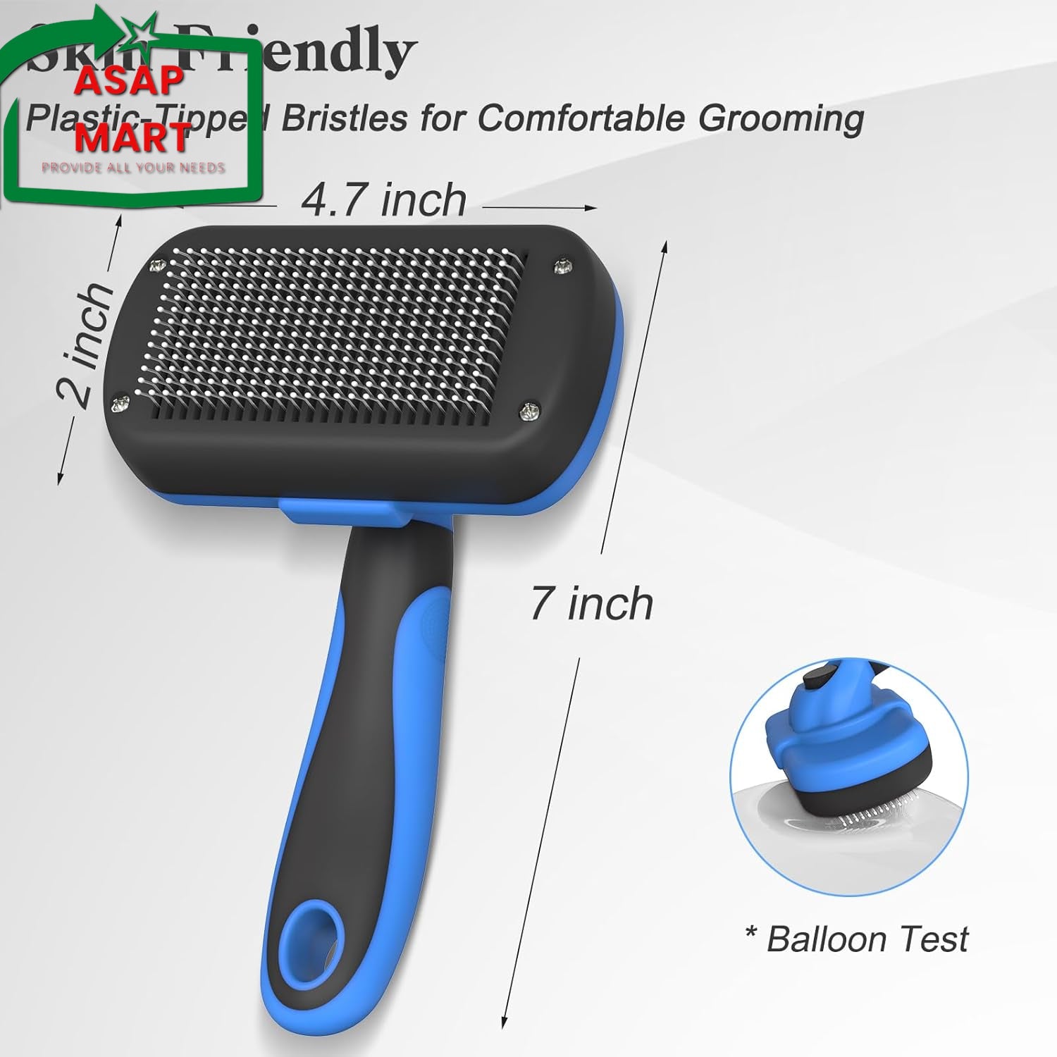 Swihauk Self Cleaning Slicker Brush - Skin Friendly Deshedding Grooming Tool For