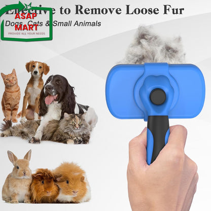 Swihauk Self Cleaning Slicker Brush - Skin Friendly Deshedding Grooming Tool For