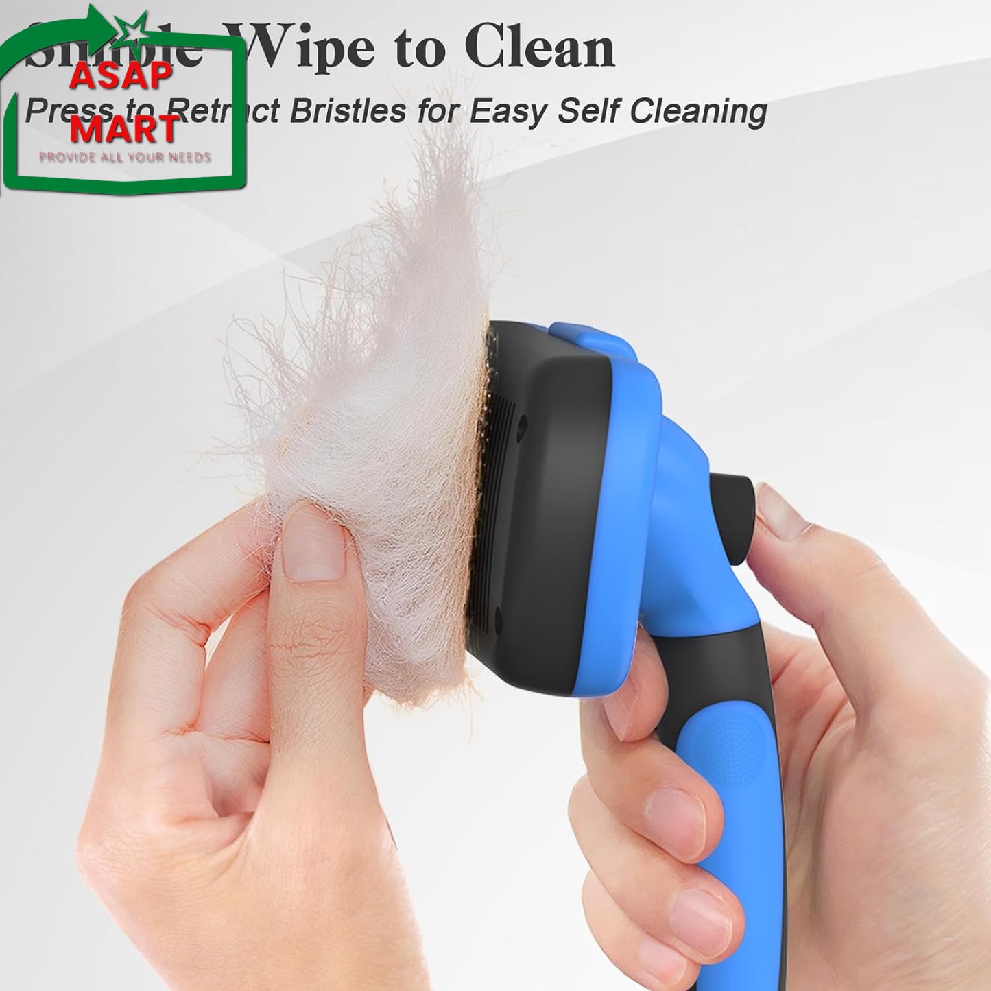 Swihauk Self Cleaning Slicker Brush - Skin Friendly Deshedding Grooming Tool For